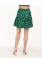 تنورة قصيرة منقوشة بنقشة الفهد الأخضر - 8