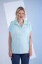 1112064 Women's Plus Size Button Detailed Blouse Green - 3