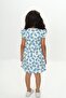 Girl's Floral Printed Dress - 4