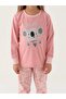 Girls Koala Printed Long Sleeve Pajama Set - 3
