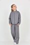Girl's Oval Cut Detailed Tracksuit Set - 4