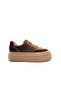Thick Sole Velvet Women's Brown Sneaker Shoes