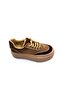 Thick Sole Velvet Women's Brown Sneaker Shoes - 2