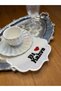 6 Pieces Ecru Color Linen Bi Coffee Embroidered Heart Decorated Cocktail Presentation Napkin - 4