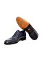 Dark Blue Color Lace-Up Genuine Leather Men's Shoes - 3