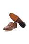 Tan Color Laceless Genuine Leather Men's Shoes - 3