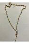Brass Y Model Stone Ellipse Colorful Necklace - 4
