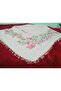 Handmade Patterned Hand Embroidered Cheesecloth with Ring Beads on the Writing Edge Yemeni, Scarf, 4 Sides Embroidered - 2