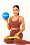 20 cm Mini Balance Ball and Aerobic Loop Band Pilates Set Squat Yoga Equipment Blue-Yellow