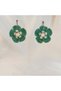 Bohemian Style Handmade Knitted Flower Earrings–Summer, Lightweight, Colorful, Special Design Jewelry, Trendy Earrings