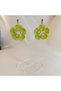 Handmade Knitted Flower Earrings–Summer, Lightweight, Colorful, Bohemian Style, Casual and Special Occasion Accessory - 5