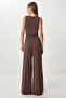 Flowy Cross Modal Jumpsuit Lub0154 Brown - 7
