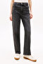 Women's Layla High Waist Tight Straight Cut Jeans - Distressed Black