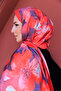 Floral Patterned Silky Voile Shawl - 8