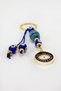 Navy Blue Colored Wreath Framed Evil Eye Keychain, Gift Evil Eye Keychain - 4
