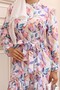 Patterned Hijab Dress Powder 584 - 3