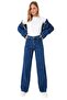 Dobi̇ Girl's Lycra Super High Waist Loose Leg Jeans