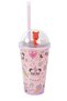 Love Themed Glass with Lighted Straw