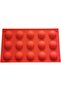 Silicone Baking Mould – 15 Cavity Semi-Sphere, Red - 2