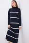 Women's Long Knitwear Dress Navy Blue 1130