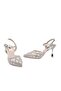 Ps-33350 8.5 cm Heeled Women's Stone Open Back Stiletto Evening Dress Shoes - 4