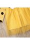 Baby Girls’ Polka‑Dot Daisy Tulle Party Dress | 9-12 Months | Mustard Yellow | Cotton | Soft - 7