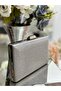 Women's Summer Silver Faux Leather Heeled Shoes and Bag Set - 2