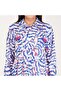 Blue and White Abstract Printed Maxi Shirt Dress – with Long Sleeves and Collared Neckline - 5