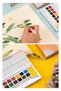 36 Colors Tablet Watercolor and A5 Ring Binder Watercolor Block Paper A5 210Gr 20 Sheets Fine Textured Stone Watercolor - 4