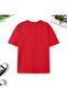 Tonny Chest Printed Cotton Combed Cotton Round Neck Red T-Shirt - 3