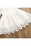 Baby Girls Lace Dress, Bonnet Set | 18-24 Months | White | Cotton | Lightweight, Breathable - 4