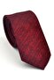 Slim Fit Tie with Red Crinkle Patterned Burgundy Woven Fabric Handkerchief // Sdk-2501-4