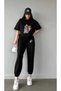 Women / Girl T-Shirt Tracksuit Cute Cat Printed - 3
