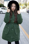 Khaki Pocket Detailed Detachable Fur Lined K Hooded Girl's Puffer Jacket 21338 - 7
