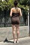 Women's Halter Neck Halter Neck Soft Textured Short Jumpsuit - 4