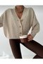 Women's Hair Knitted Patterned Knitwear Cardigan 4 Button Knitwear Cardigan - 3
