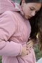 Pink Belted Nubuck Fabric Girl's Fur Lined Hooded down Jacket 21312 - 3