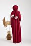 Bordo Terletmwyen One-Piece Lace-Edged Women's Prayer Gown - 5