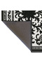 Mosso Black Theme Edge Detailed Flower Motif Pattern Woven Base Vintage Decorative Carpet Mosso190Black - 5