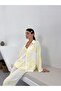 Yellow Flower Pattern Adjustable Strap Cotton Undershirt - 3