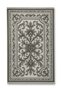 Mosso Gray Themed Edge Detailed Flower and Motif Pattern Woven Base Vintage Decorative Carpet Mosso190Grey