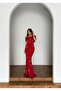Women's Imported Scuba Crepe Fabric Bow Detail Stone Embellished Lined Special Design Maxi Dress - 6