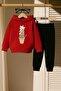 3-Ply Children's Tracksuit Set with Cat Print