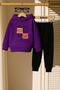 Aef Teddy Bear Printed 3 Thread Children's Tracksuit Set