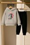 Minos Cat Printed 3 Thread Children's Tracksuit Set