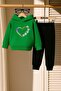 Heart Printed 3 Thread Children's Tracksuit Set