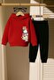 Cats Overlap Printed 3 Thread Children's Tracksuit Set