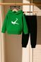 Soccer Player Printed 3 Thread Children's Tracksuit Set
