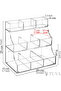 Tuva - Transparent Plexiglass Three-Layered Modern Tea Bag Snack Desktop Organizer with 9 Compartments - 5