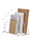 Tuva - Transparent Plexiglass 3 Compartment Book and Document Organizer |   Minimal Modern Elite Desktop Organizer - 3